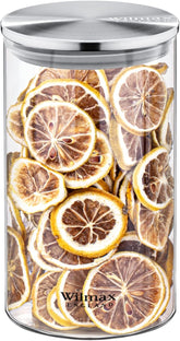 Wilmax Vorratsglas Borosilikatglas 1100 ml mit Edelstahldeckel WL-888515/A